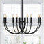 Candelabro hierro 8 luces estilo vintage 31"