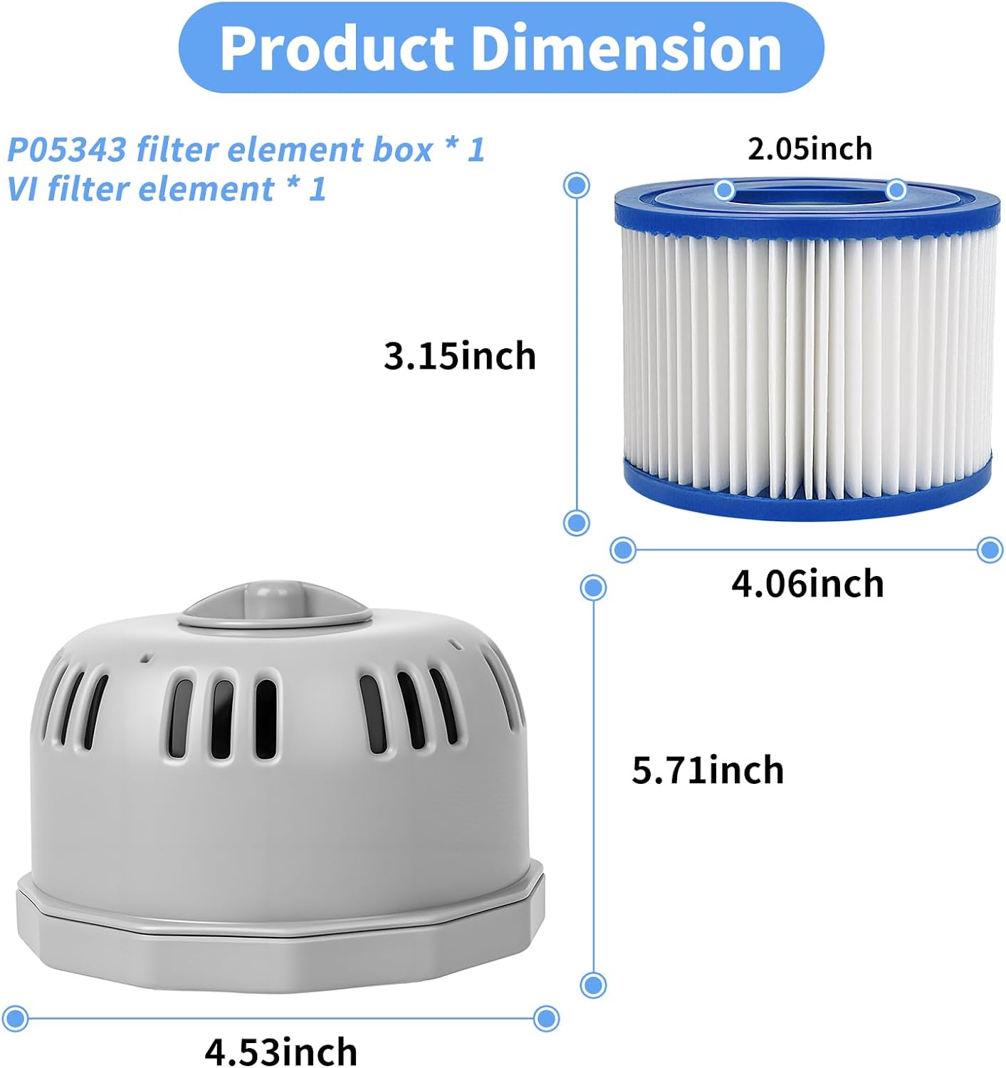 Repuesto filtro spa Best Way P05343 P6653