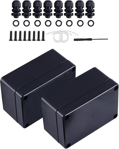 Caja electrónica plástico 2 pzas 4.53x3.54x2.17pulg