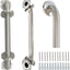 2 Barras Agarre Baño 16" Níquel Cepillado Acero Inox 304