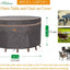 Fundas impermeables para muebles de patio redondas 84pulg