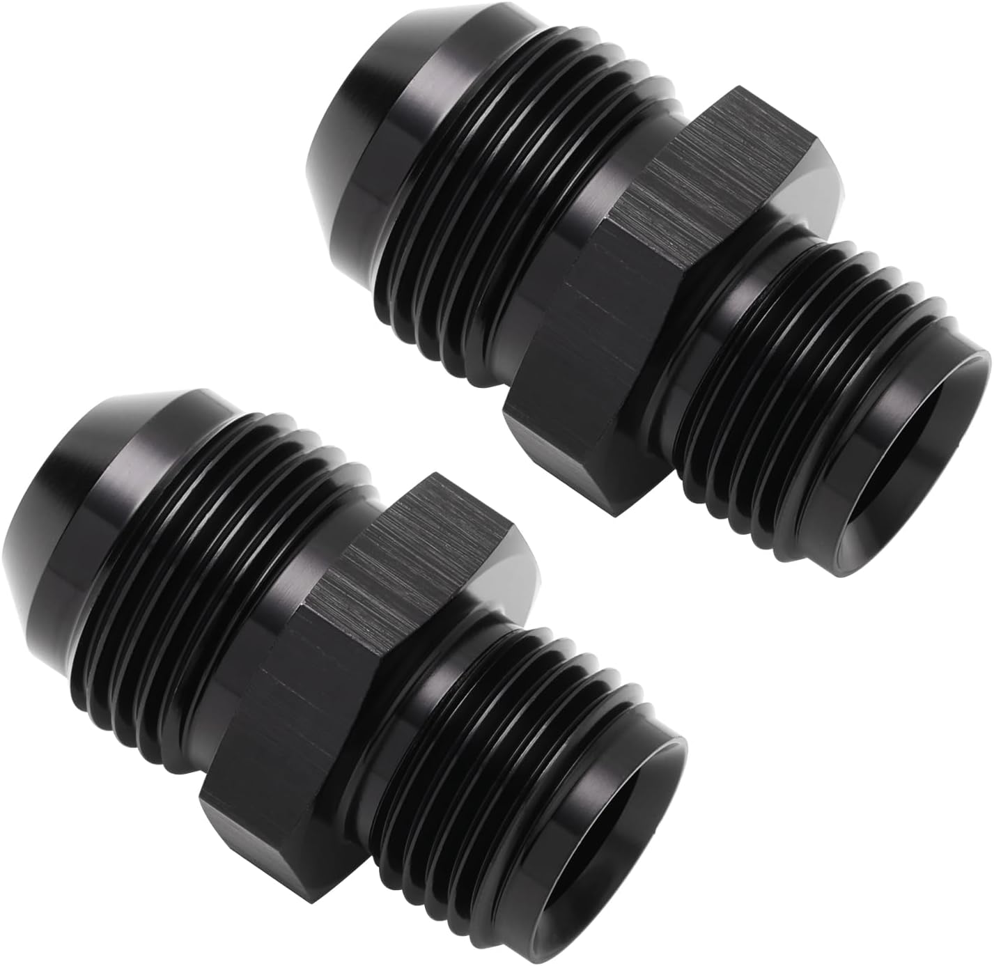 Adaptador 5/8-18 rosca invertida aluminio negro set 2