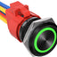 Interruptor botón pestillo 7/8pulg 110-220v AC 15A DPST LED