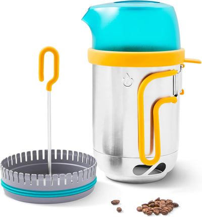 Set ollas cafetera acero inox para acampar