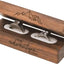 Caja madera grabada 2 anillos boda rústica vintage
