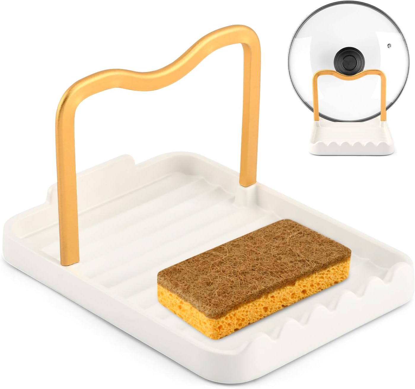 Soporte cuchara metal antioxidante multifuncional anti-goteo cocina