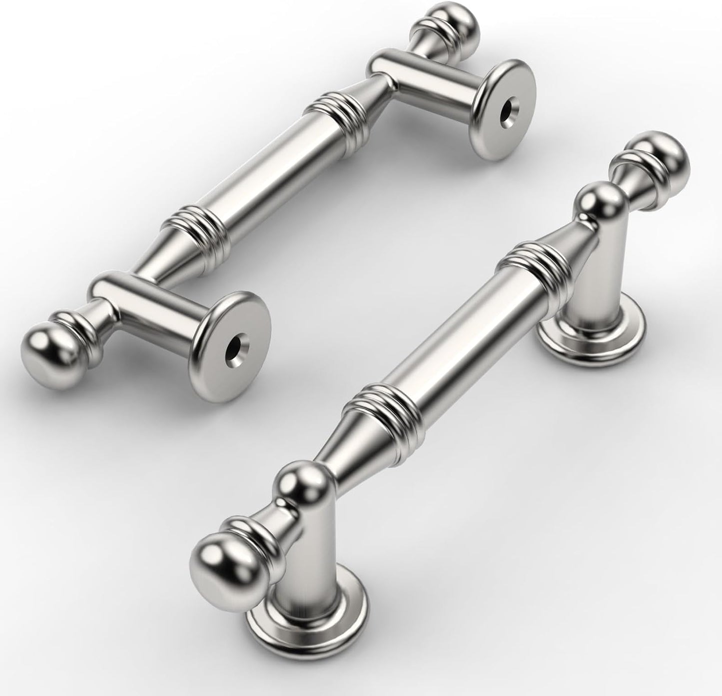 Set 10 Tiradores Níquel Satinado 3pulg para Cajones Cocina