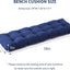 Cojín banco exterior 59x18x5pulg impermeable acolchado