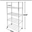 Estantería 5 niveles 36x14" 1250lb cromo