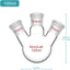 Frasco vidrio 100ml heavy wall 3 cuello fondo redondo