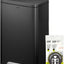 Bote basura con pedal negro mate 50l resistente huellas