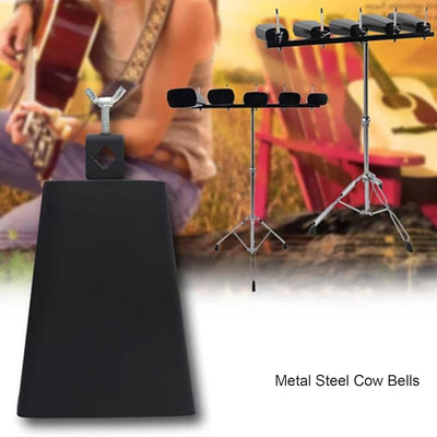 Cencerro de hierro 7pulg campana vaca percusión mango palo