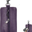 Estuche llaves cuero billetera unisex con cremallera morado