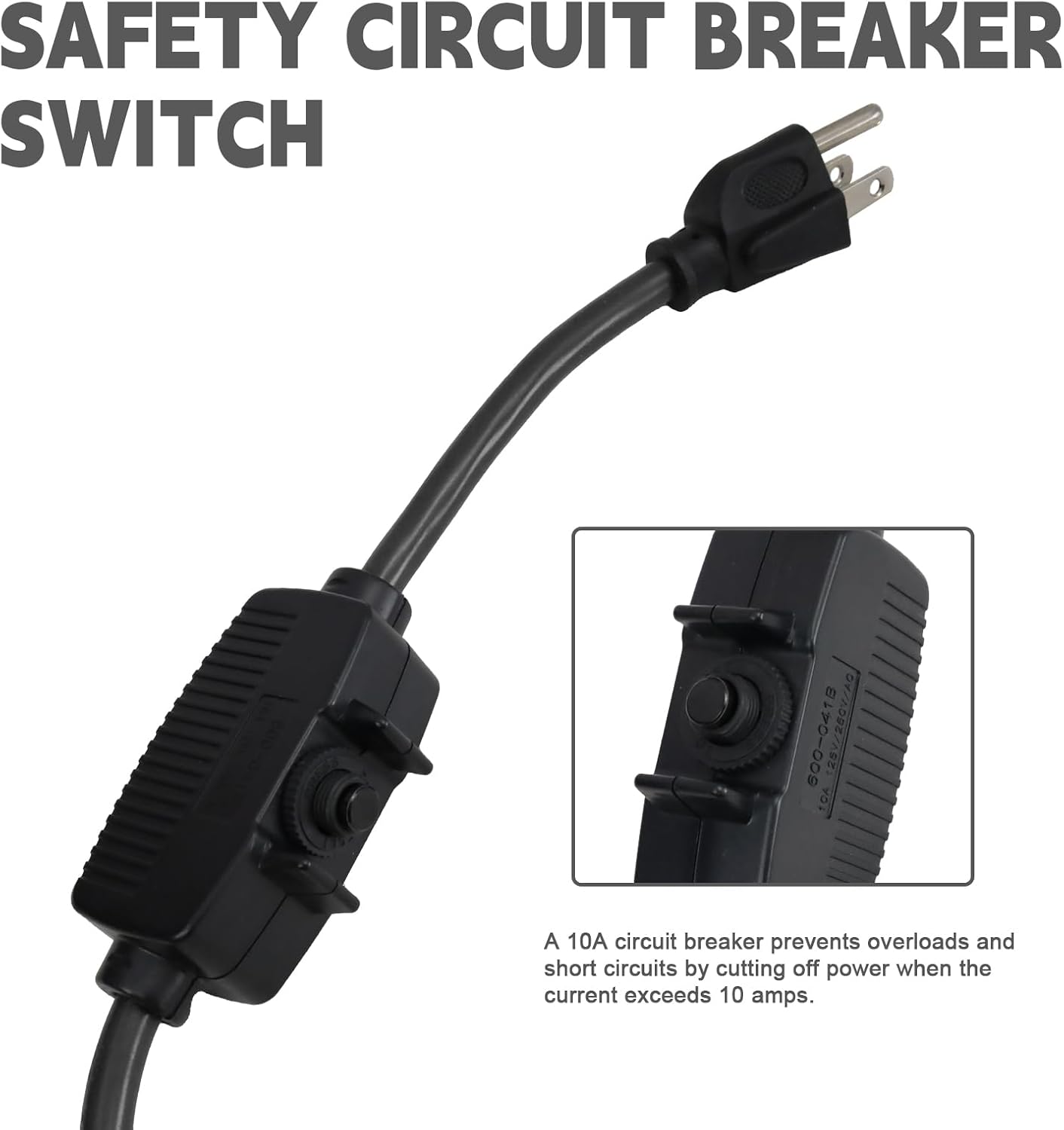 Carrete cable extensión retráctil 30ft 16/3 SJTW 3 tomas