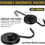 Ganchos magnéticos negros 120lb para puerta metal hogar oficina