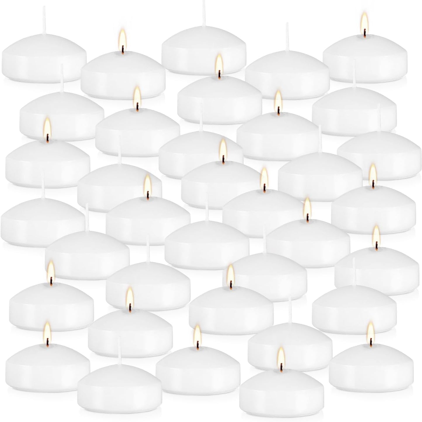 36 Velas Flotantes Blancas 3pulg Bodas Eventos