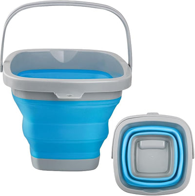Cubo silicona plegable para limpieza hogar
