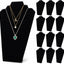 Soporte terciopelo negro para collares y joyas plegable