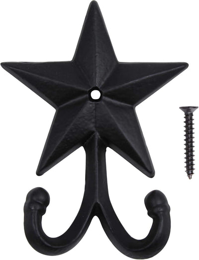 Gancho pared hierro forjado vintage con estrella