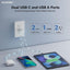 Tomacorriente pared USB C 30W 3 puertos resistente