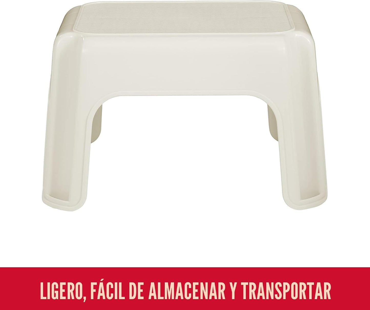 Taburete Bisque Resistente al Deslizamiento para Cocina y Baño