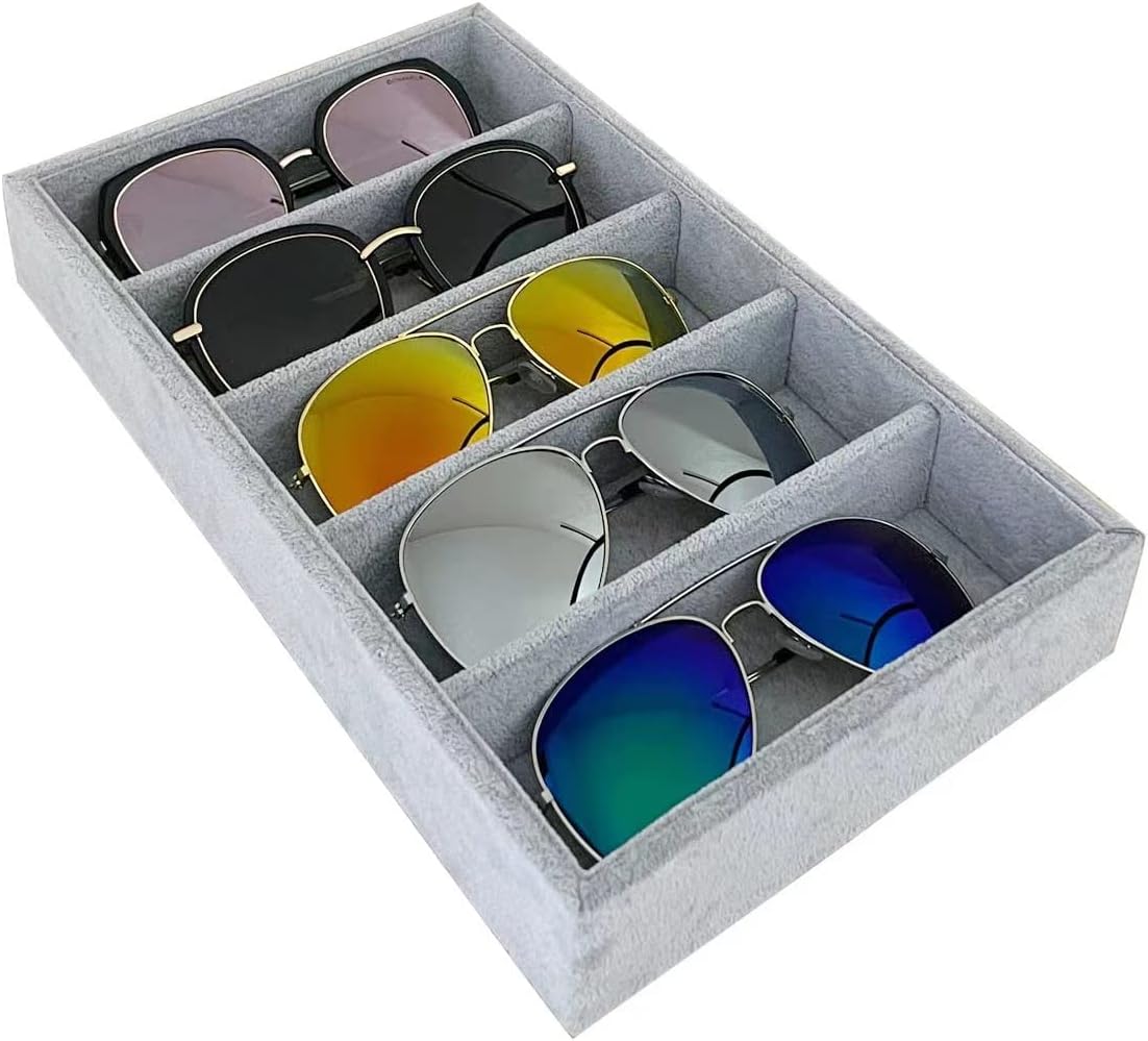 Organiz. joyas con divisores cajones gris