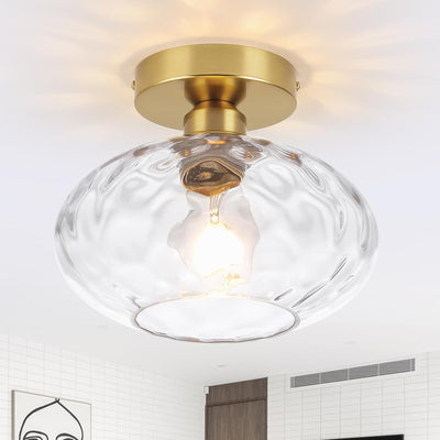 Lámpara techo semiempotrada dorada cocina pasillo dormitorio