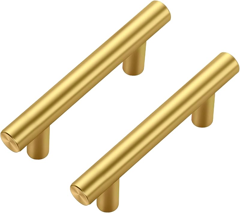 30 Manijas Tiradores Dorado Acero Inox T Bar 2.5"