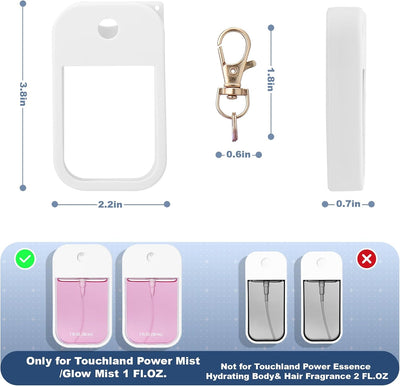 Estuche spray desinfectante manos rosa beige rubor