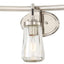 Lámpara pared baño 3 luces 180W níquel cepillado
