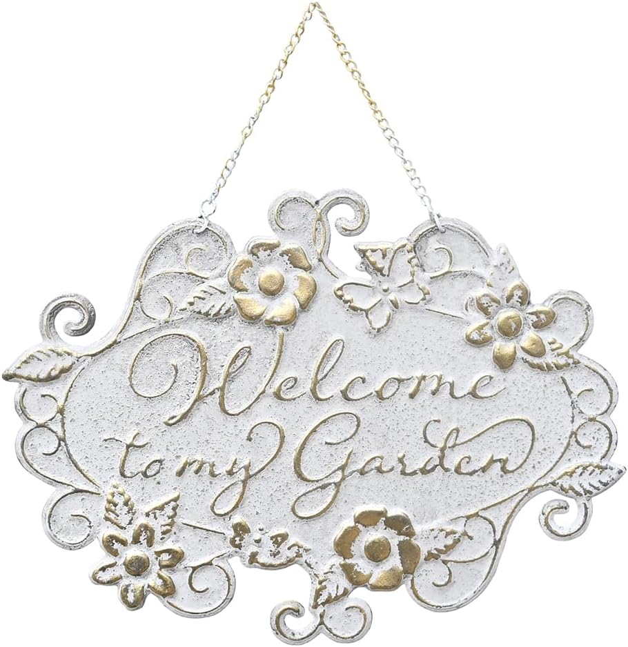 Letrero colgante rústico Welcome to My Garden decoración