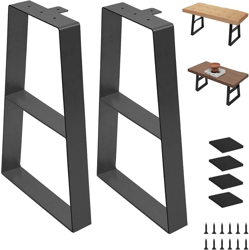 Patas trapezoidales mesa 22" metal set 2