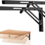 Soportes plegables para estantes negro mate 20" set 2
