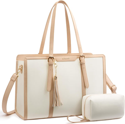 Bolsa tote lona ligera para laptop 15.6pulg con cartera