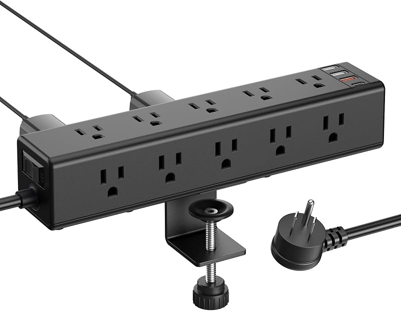 Tira alimentación escritorio 15 tomas USB-A USB-C 65W