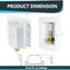 Caja salida premontada máquina hielo 1/2x1/4 pulg