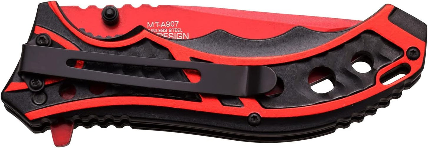 Cuchillo plegable con resorte