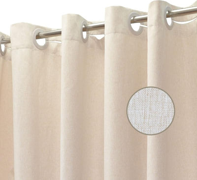 Cortina ducha tela resistente beige 72x72pulg sin ganchos
