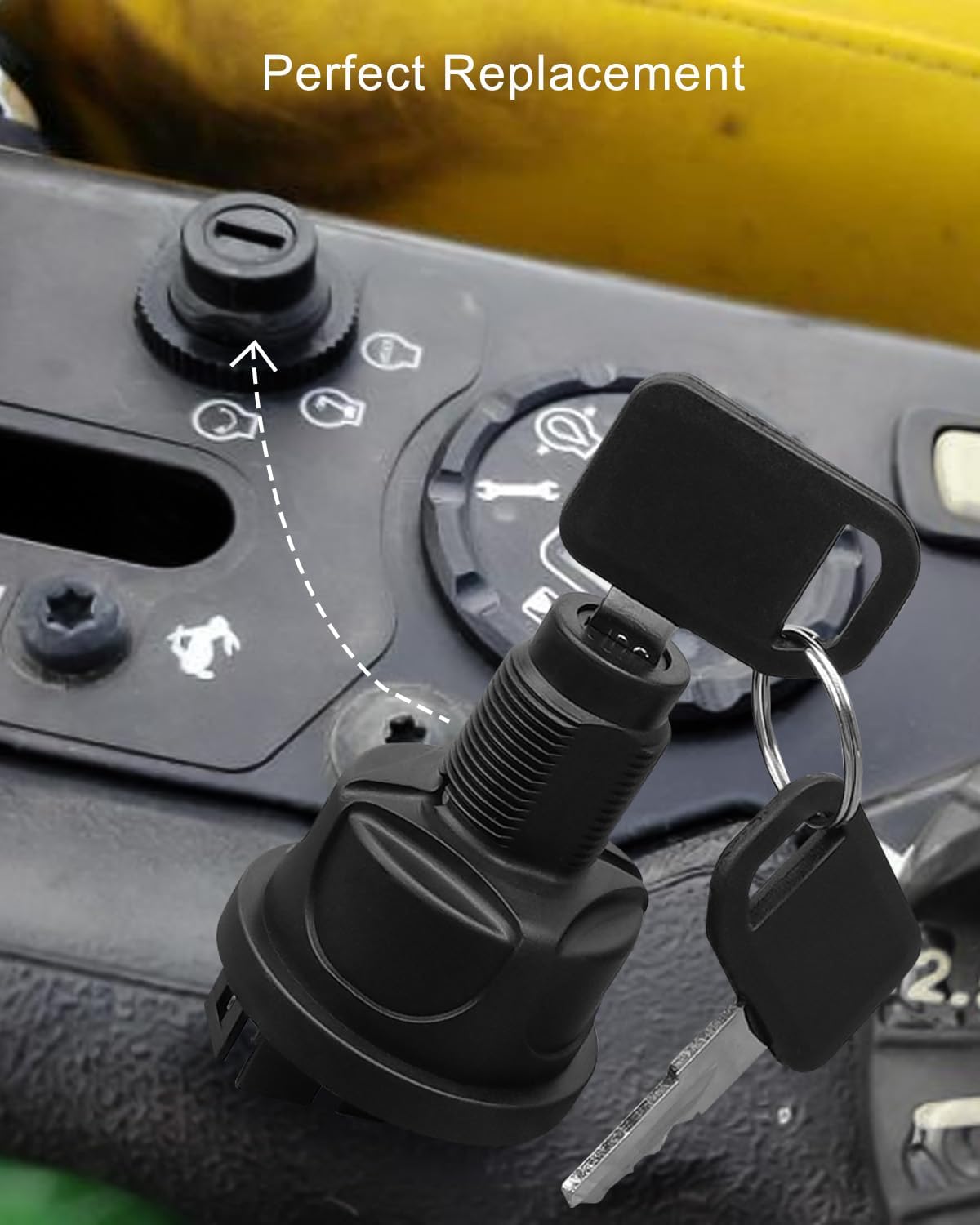 Interruptor encendido con llaves para John Deere Z915 Z970