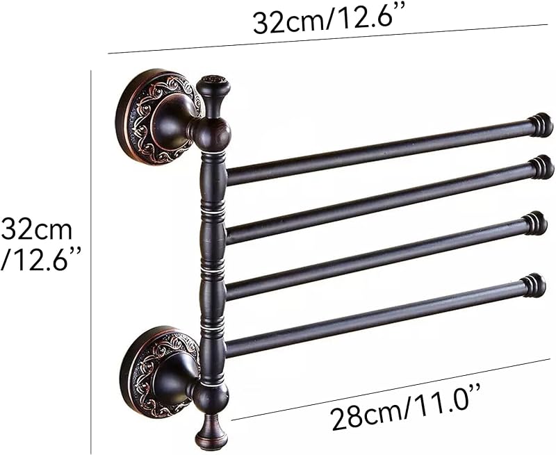 Toallero plegable latón bronce aceitado accesorios baño
