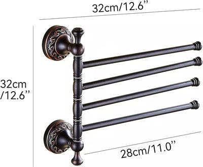 Toallero plegable latón bronce aceitado accesorios baño