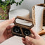 Caja madera anillos boda dos anillos soporte propuesta