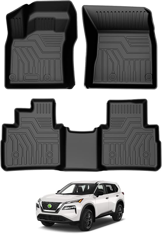 Alfombrillas Nissan Rogue 21-26 antideslizantes negras