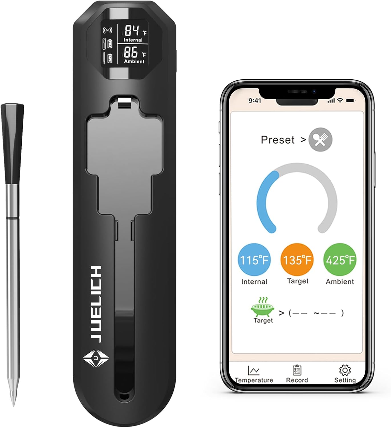 Termómetro inalámbrico Bluetooth para carne con sonda