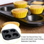 Molde para magdalenas 4 tazas antiadherente para cupcakes y hornear