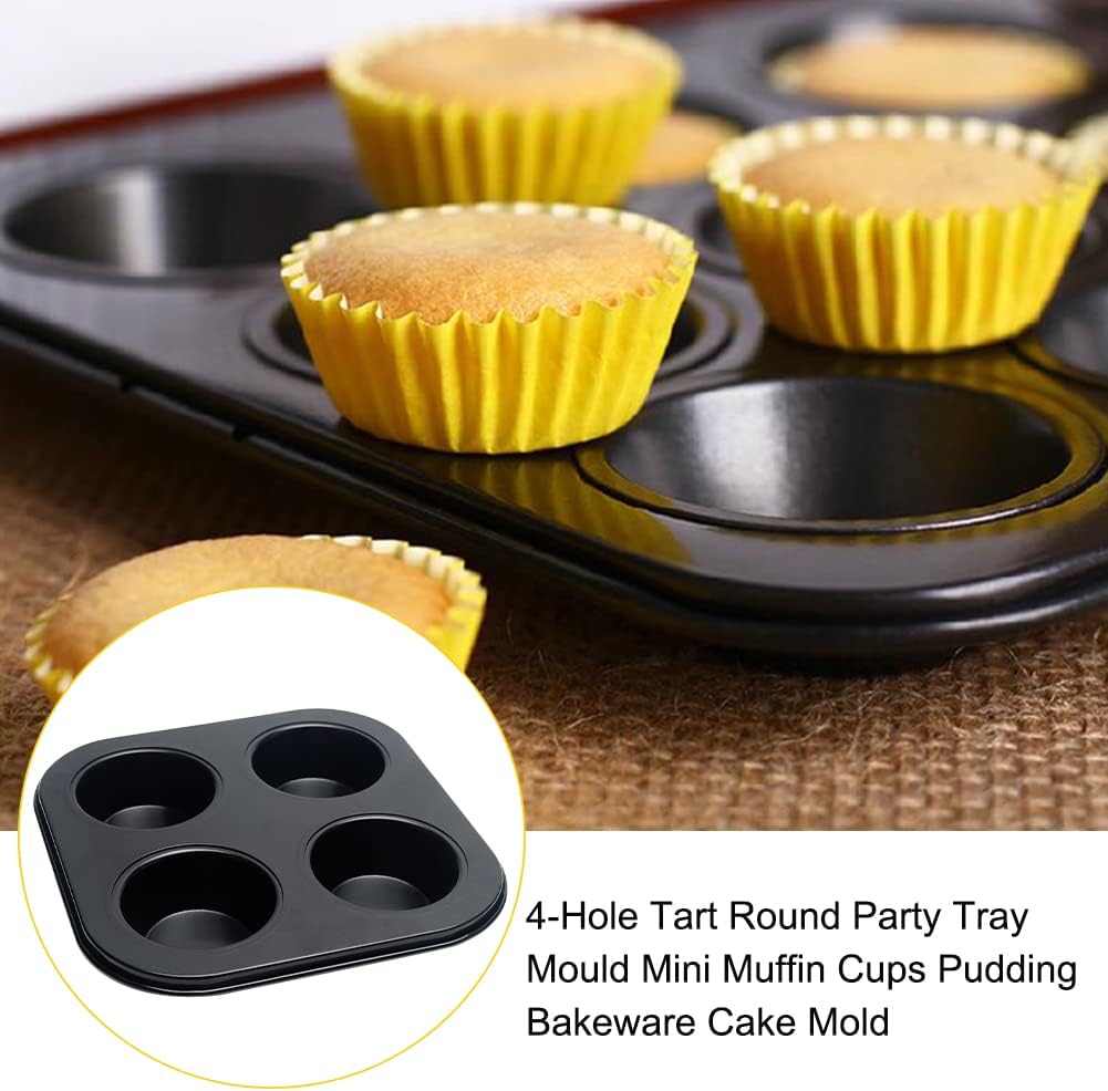 Molde para magdalenas 4 tazas antiadherente para cupcakes y hornear