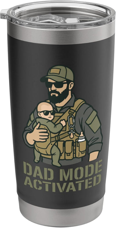 Portabebés táctico para papá con aislamiento de acero inoxidable