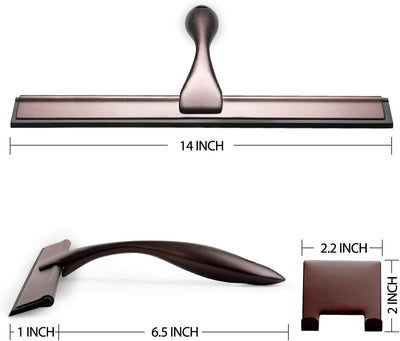 Escobilla ducha multiusos bronce acero inox 14pulg