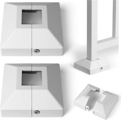 Cubierta base poste 1.25x1.25 base 3.5x3.5 hierro decorativa