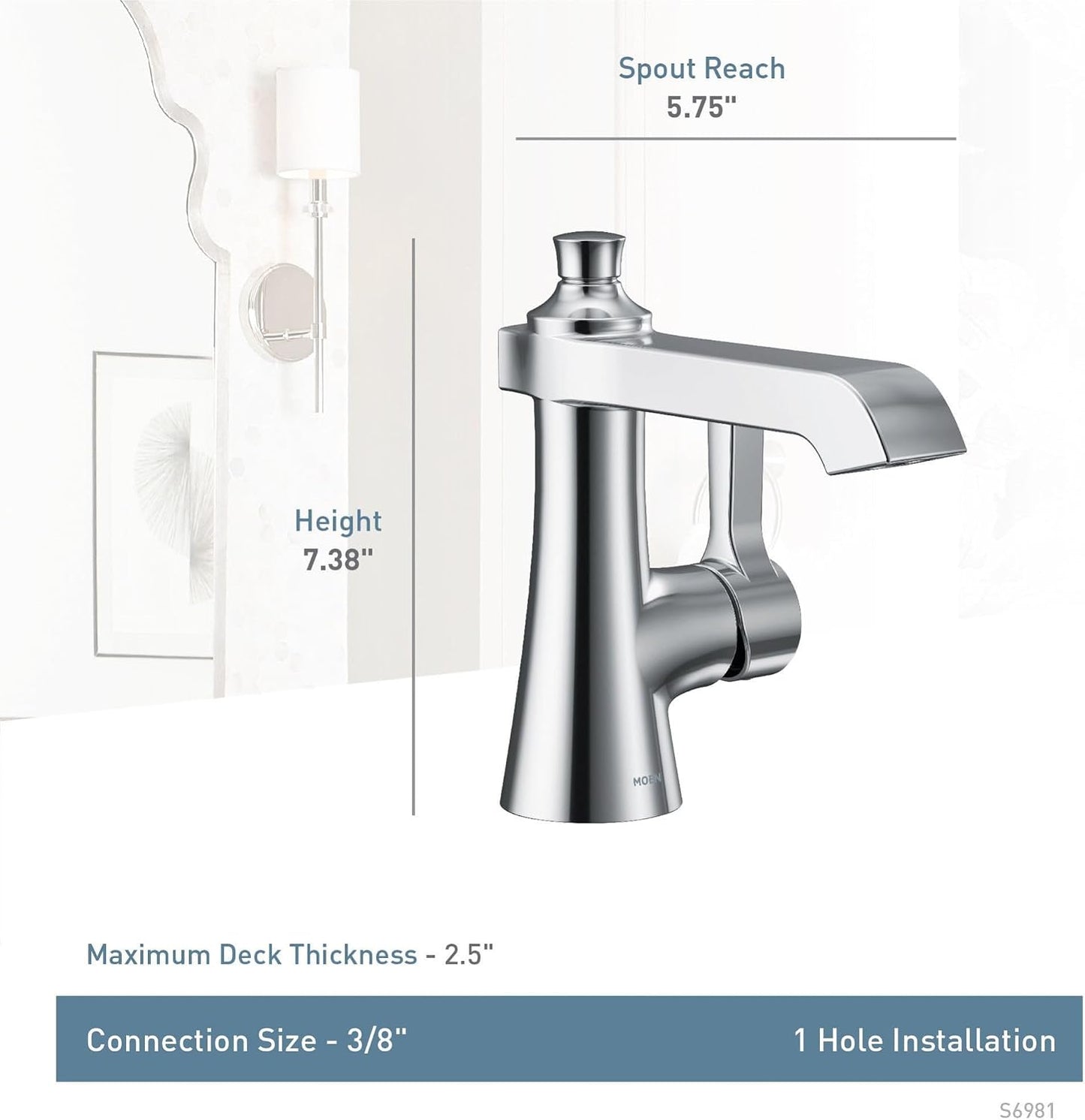 Grifo baño Flara oro cepillado S6981BG